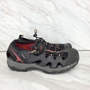 Eddie Bauer Men's Black Leather‎ Adjustable Fit Outdoor Sandals Size 9